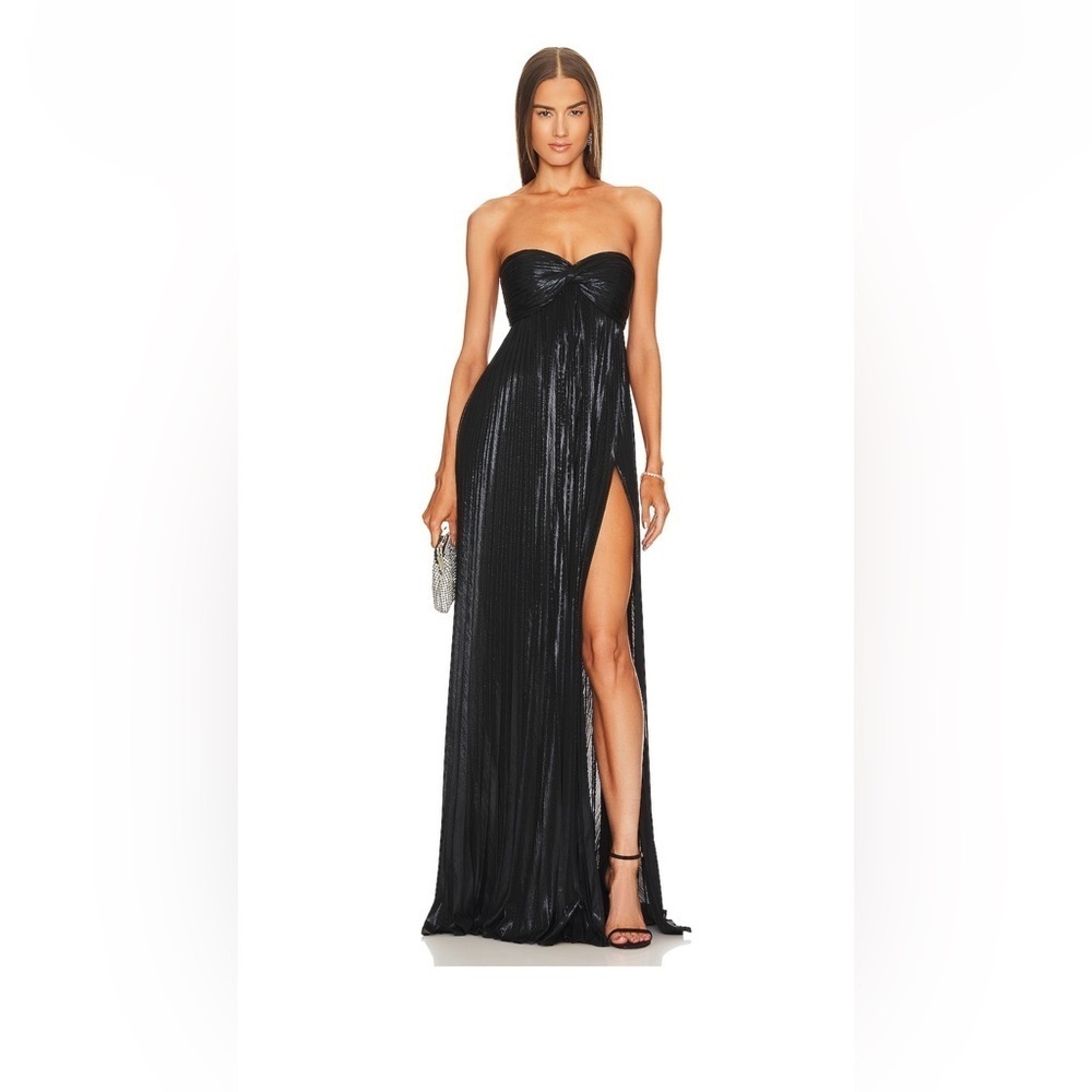 Retrofete Elegant Black Strapless Gown